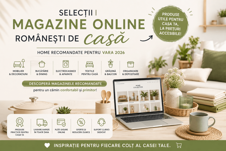 Selecții | Magazine online românești de casă – lifestyle recomandate pentru vara 2026